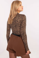 Wild Charm Bluse – Stilig bluse med dyreprint til dame fra MS StyleHaven, størrelse L, med long, bukselengde long, kjolelengde maxi, kjolestil gown; sheath