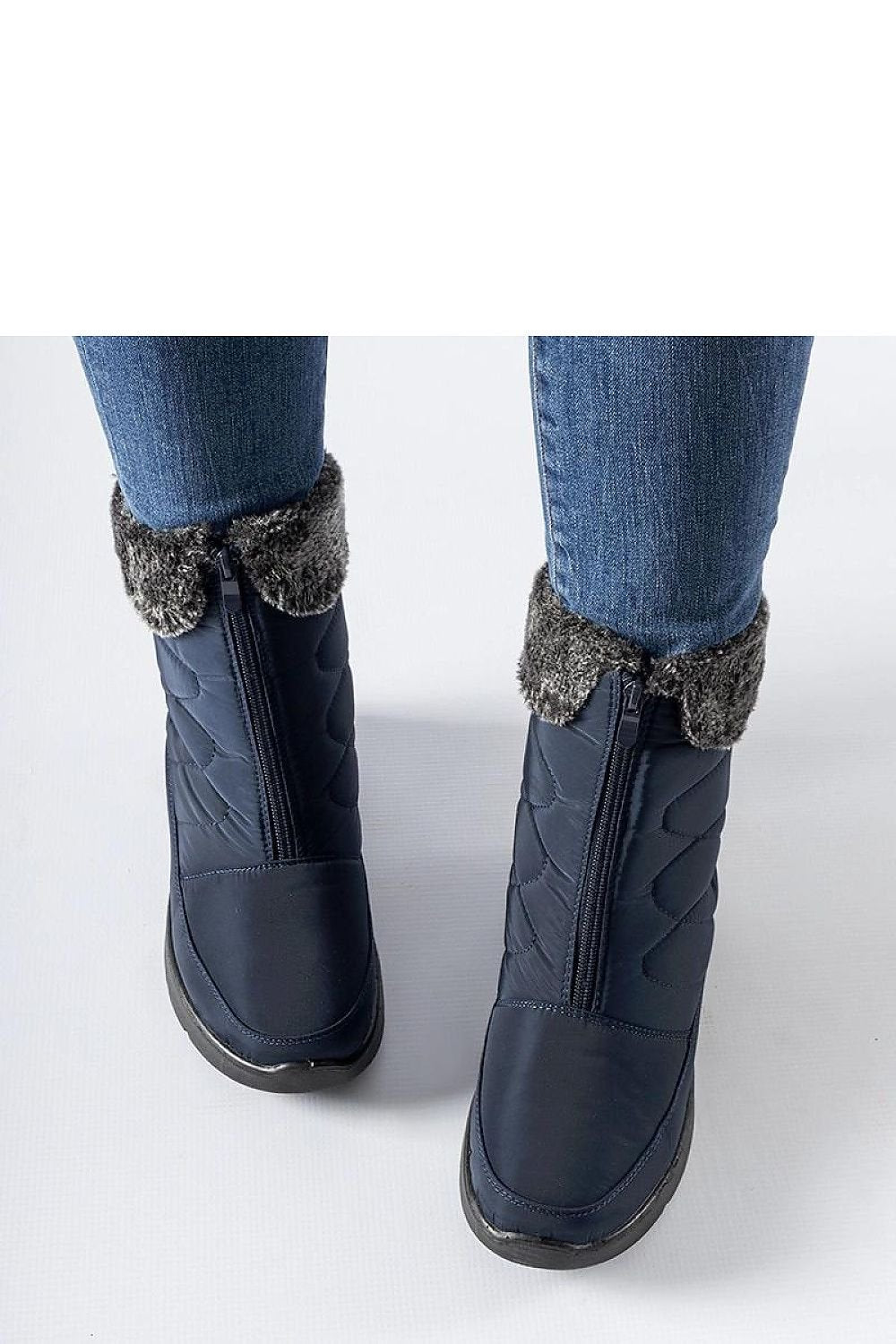 Marineblå snøstøvler på Brownton Wedge til dame fra MS StyleHaven, laget av Viskose; polyester; Polyamid, farge Blå, størrelse 39, med long ermer, perfekt til casual; dress