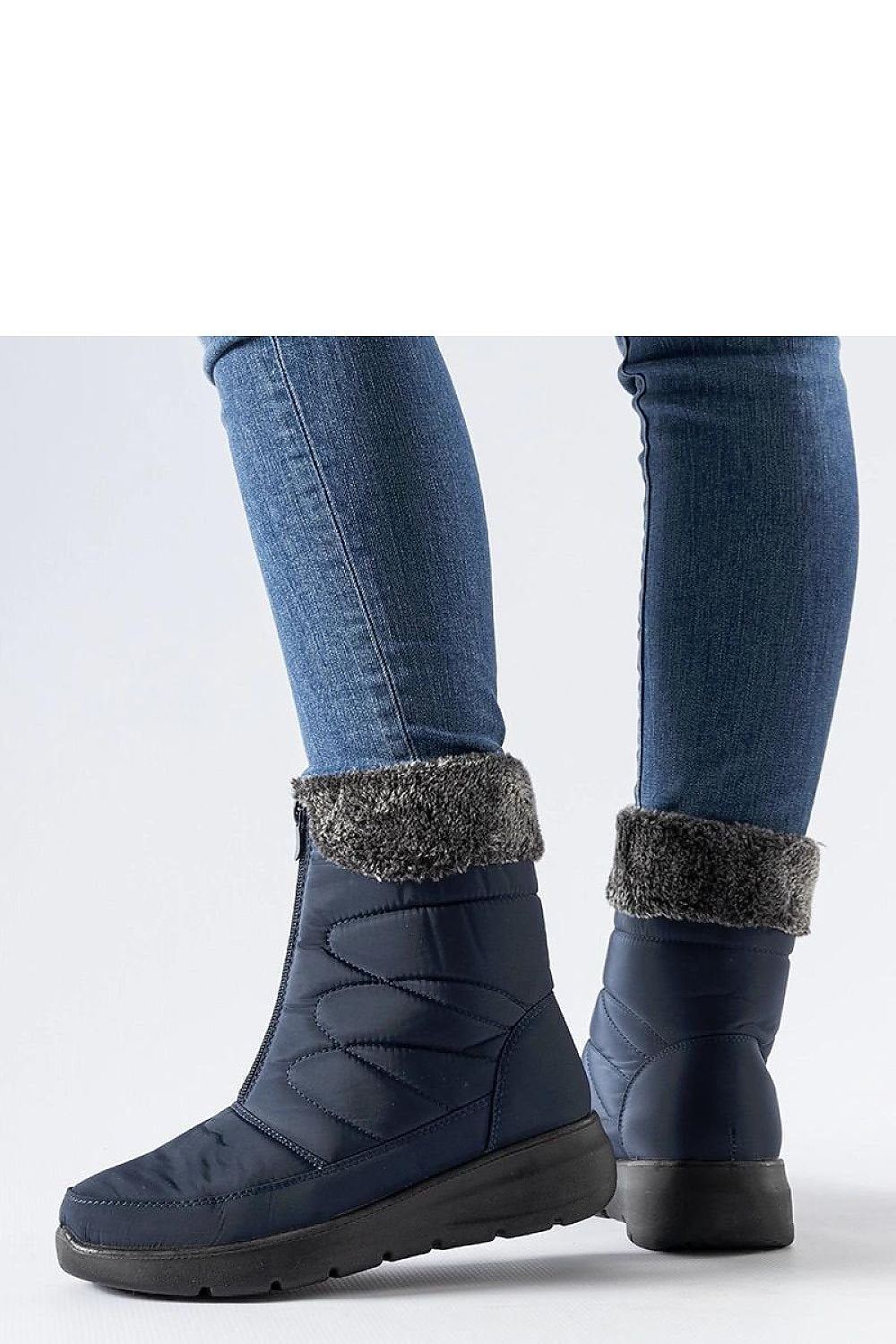 Marineblå snøstøvler på Brownton Wedge til dame fra MS StyleHaven, laget av Viskose; polyester; Polyamid, farge Blå, størrelse 40, med long ermer, perfekt til casual; dress