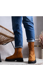 Conco brune ankelstøvletter til dame til dame fra MS StyleHaven, laget av Viskose; polyester; Polyamid, farge Brun, størrelse 38, med long ermer, perfekt til casual