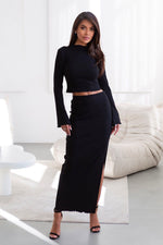 Sett IVON til dame fra MS StyleHaven, laget av Bomull; Elastan-1, farge Svart, størrelse s, med long ermer, perfekt til dress