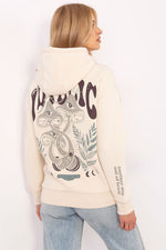 Sweatshirt Sublevel til dame fra MS StyleHaven; laget av Bomull; polyester; farge beige; stÃ¸rrelse M; med short ermer