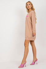 Casual oversized sweatshirt til Dame - FP til dame fra MS StyleHaven, størrelse one-size-fits-all, med short, kjolelengde mini, kjolestil sweater