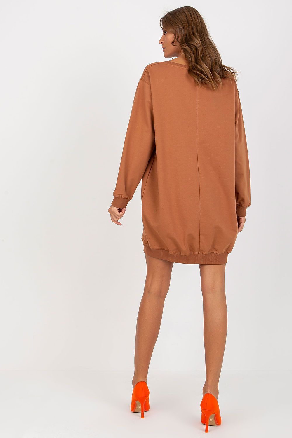 Casual oversized sweatshirt til Dame - FP til dame fra MS StyleHaven, størrelse one-size-fits-all, med short, kjolelengde mini, kjolestil sweater