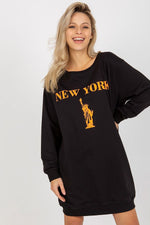 Casual oversized sweatshirt til Dame - FP til dame fra MS StyleHaven, størrelse one-size-fits-all, med short, kjolelengde mini, kjolestil sweater