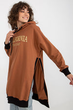 California Lang dame Sweatshirt - FP til dame fra MS StyleHaven, størrelse one-size-fits-all, med long, kjolelengde knee, kjolestil sweater