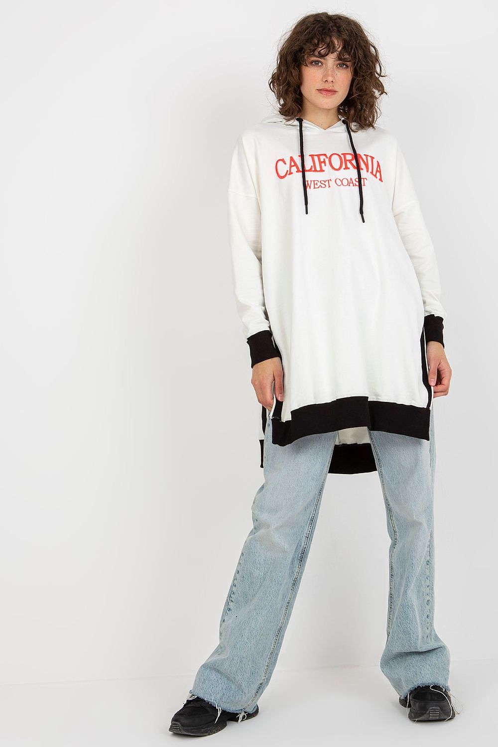 California Lang dame Sweatshirt - FP til dame fra MS StyleHaven, størrelse one-size-fits-all, med long, kjolelengde knee, kjolestil sweater