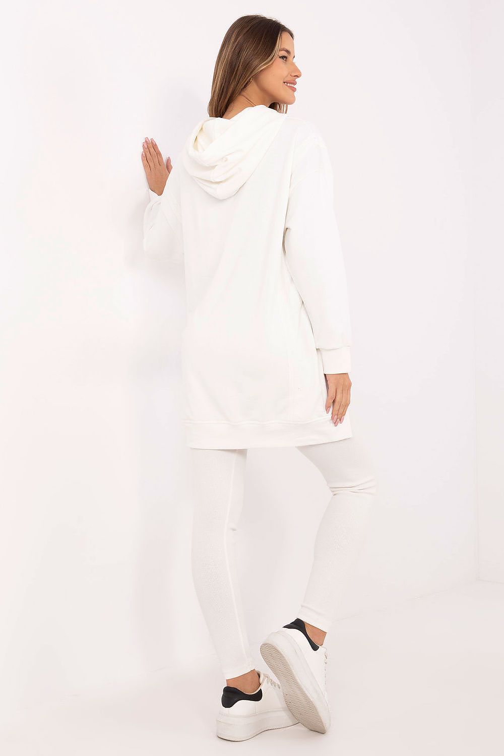 Sett med Lang Sweatshirt og Leggings - FP til dame fra MS StyleHaven, størrelse one-size-fits-all, med long, kjolelengde midi, kjolestil sweater