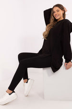 Sett med Lang Sweatshirt og Leggings - FP til dame fra MS StyleHaven, størrelse one-size-fits-all, med long, kjolelengde midi, kjolestil sweater