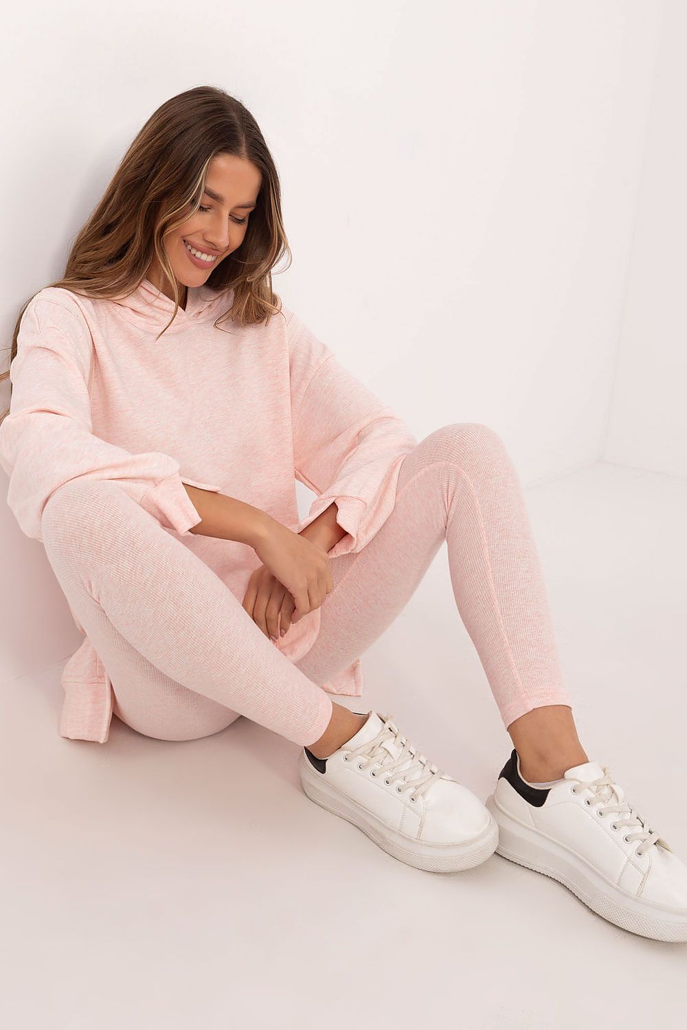 Sett med Lang Sweatshirt og Leggings - FP til dame fra MS StyleHaven, størrelse one-size-fits-all, med long, kjolelengde midi, kjolestil sweater