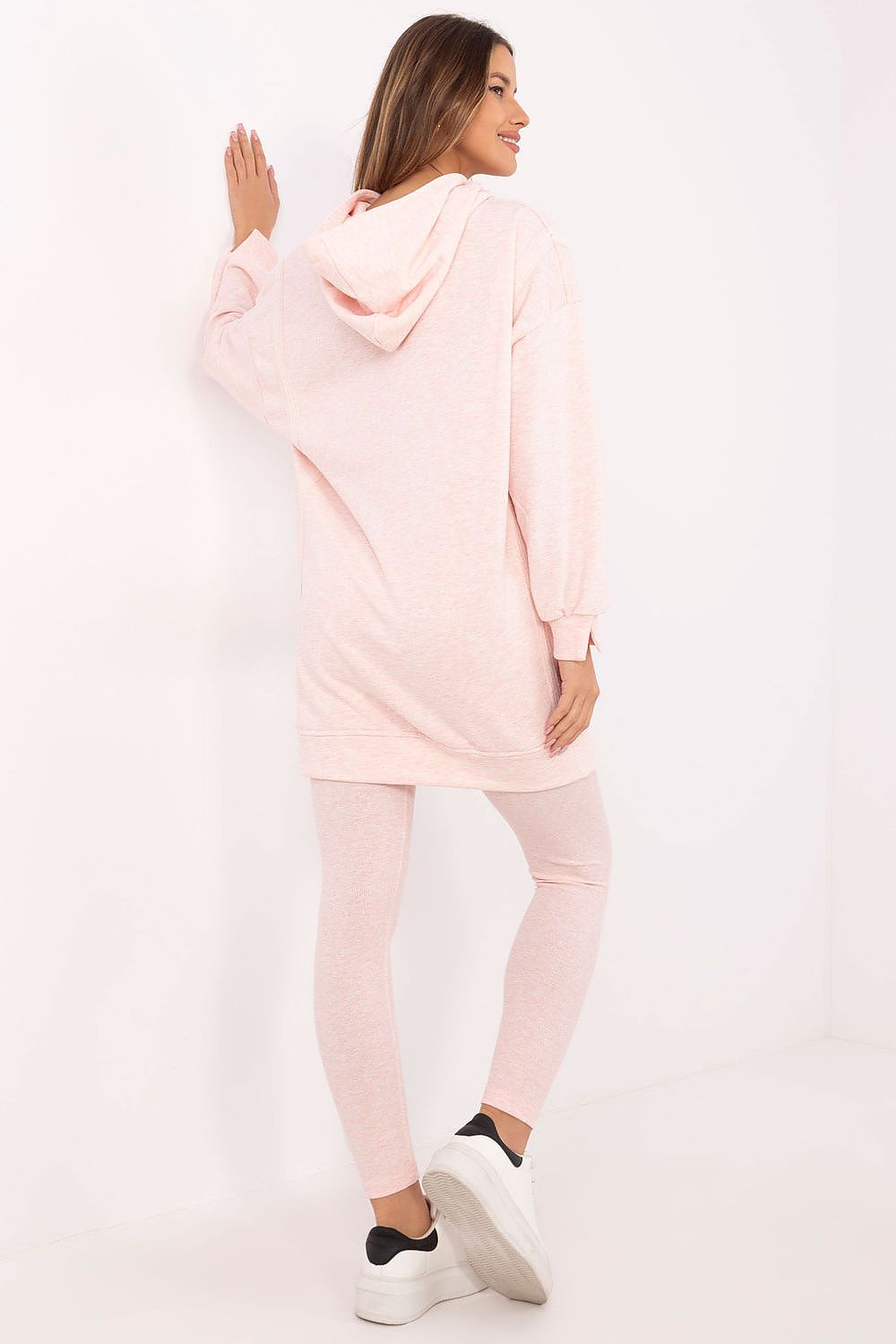 Sett med Lang Sweatshirt og Leggings - FP til dame fra MS StyleHaven, størrelse one-size-fits-all, med long, kjolelengde midi, kjolestil sweater