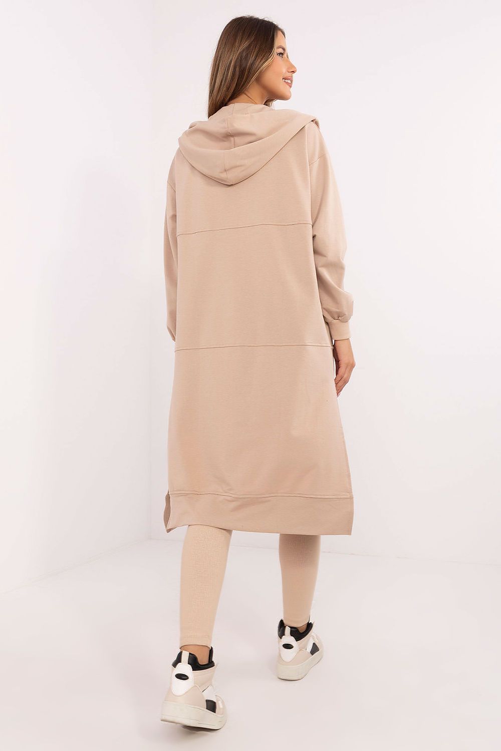 Tredelt Sett med Hettejakke, Topp og Leggings - FP til dame fra MS StyleHaven, størrelse one-size-fits-all, med long, kjolelengde midi, kjolestil sweater