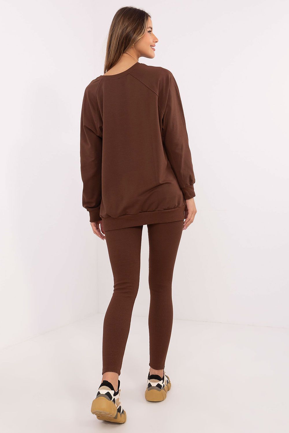 Sett med Sweatshirt og Leggings - FP til dame fra MS StyleHaven, størrelse one-size-fits-all, med long, kjolelengde midi, kjolestil sweater