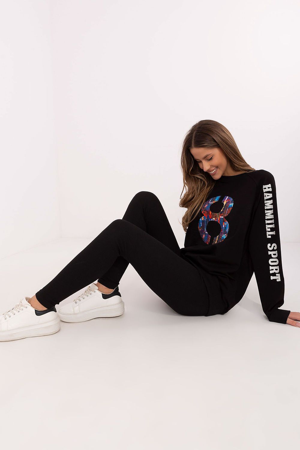 Sett med Sweatshirt og Leggings - FP til dame fra MS StyleHaven, størrelse one-size-fits-all, med long, kjolelengde midi, kjolestil sweater