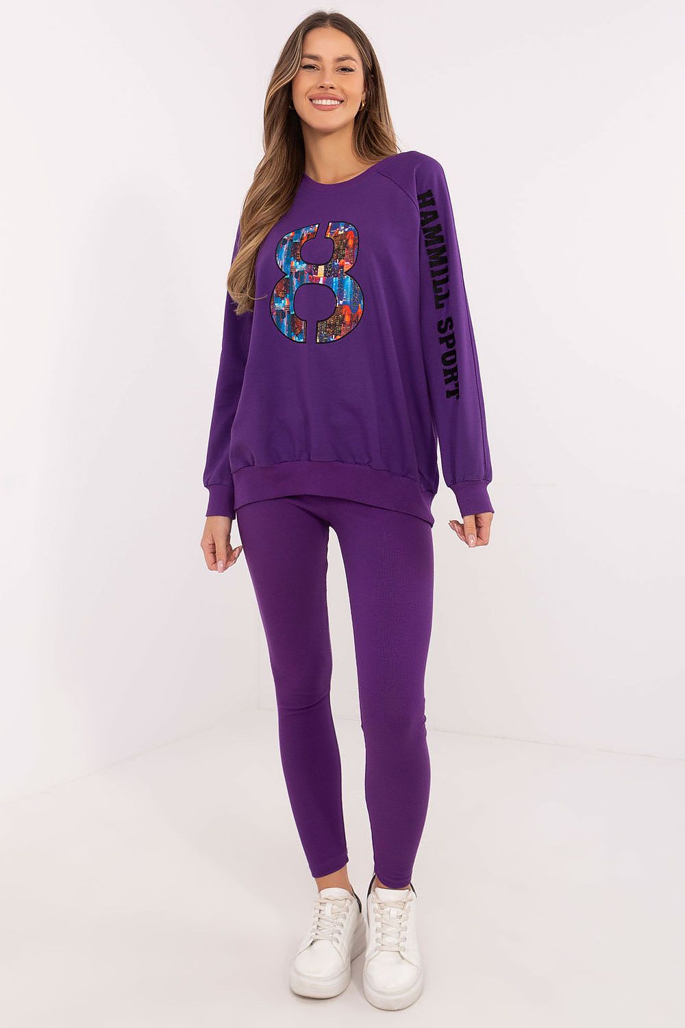 Sett med Sweatshirt og Leggings - FP til dame fra MS StyleHaven, størrelse one-size-fits-all, med long, kjolelengde midi, kjolestil sweater