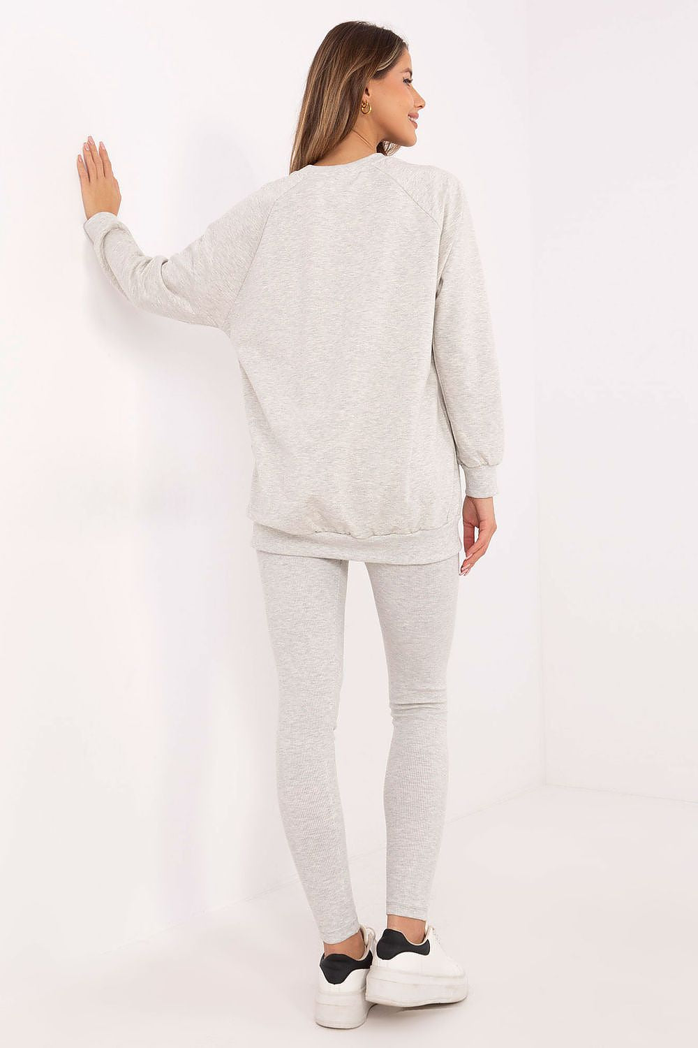 Sett med Sweatshirt og Leggings - FP til dame fra MS StyleHaven, størrelse one-size-fits-all, med long, kjolelengde midi, kjolestil sweater