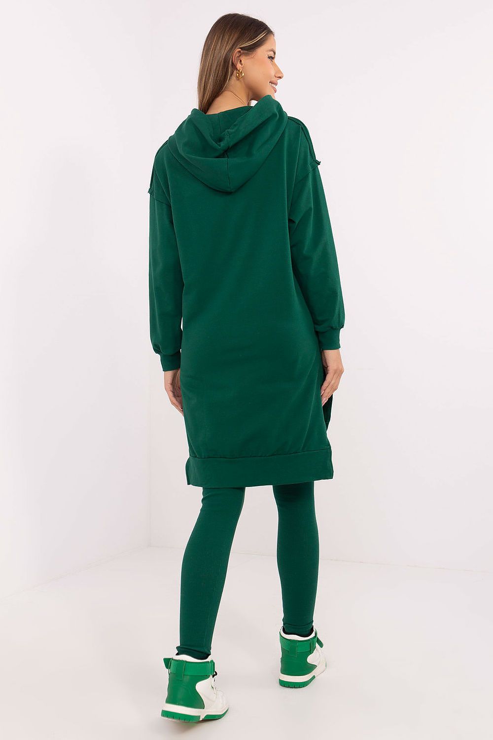 Sett med Lang Sweatshirt og Leggings - FP til dame fra MS StyleHaven, størrelse one-size-fits-all, med long, kjolelengde midi, kjolestil sweater