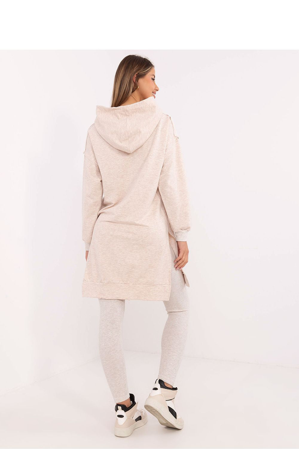 Sett med Lang Sweatshirt og Leggings - FP til dame fra MS StyleHaven, størrelse one-size-fits-all, med long, kjolelengde midi, kjolestil sweater
