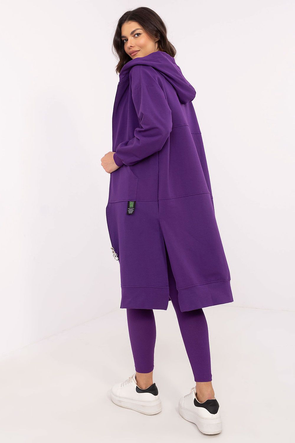 Tredelt Sett med Hettejakke, Topp og Leggings - FP til dame fra MS StyleHaven, størrelse one-size-fits-all, med long, kjolelengde midi, kjolestil sweater