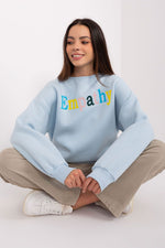 Damegenser med print - Sweatshirt FP til dame fra MS StyleHaven, størrelse one-size-fits-all, med short, bukselengde long, kjolelengde mini, kjolestil wrap; a-line