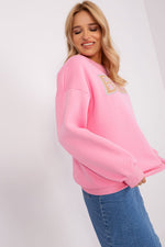 Casual damegenser med print - Sweatshirt FP til dame fra MS StyleHaven, størrelse one-size-fits-all, med short, bukselengde long, kjolelengde mini, kjolestil wrap; a-line