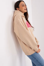 Dame Hettegenser - Sweatshirt FP til dame fra MS StyleHaven, størrelse one-size-fits-all, med short, bukselengde long, kjolelengde mini, kjolestil wrap; a-line