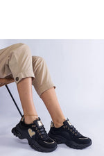 Martinez brune plattformsneakers med hjerte til dame til dame fra MS StyleHaven, laget av Viskose; polyester; Polyamid, farge Svart, størrelse 36, med long ermer, perfekt til casual