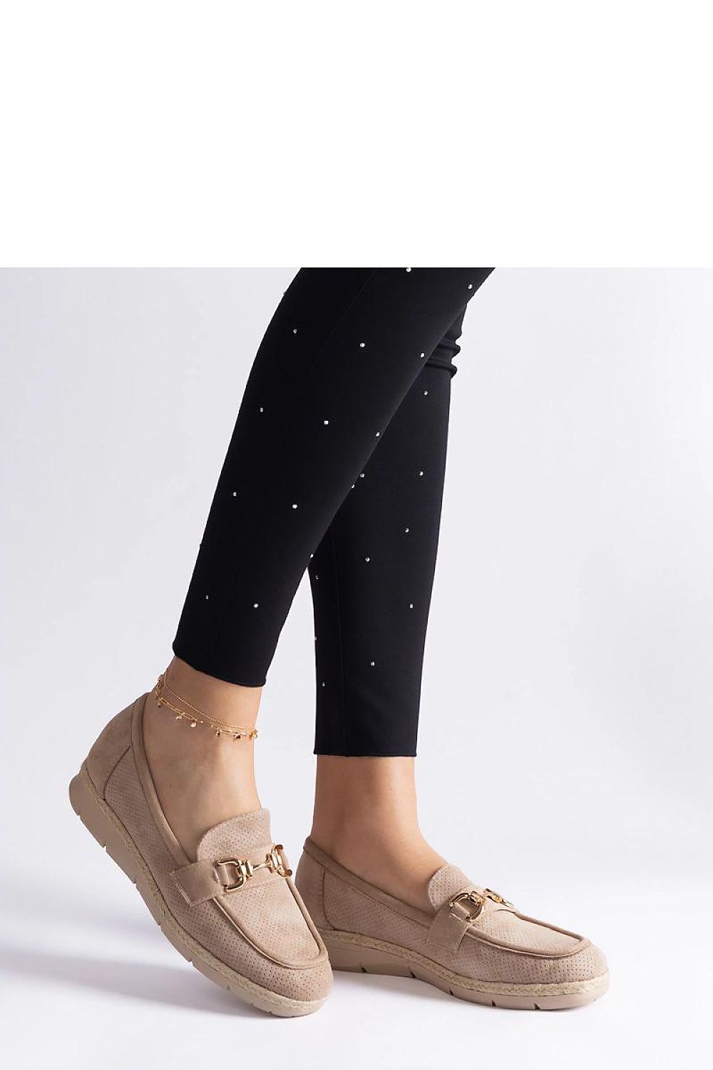 Mocassin Solea til dame fra MS StyleHaven; laget av polyester; farge beige; stÃ¸rrelse 36; med 45720 ermer; perfekt til casual; dress