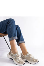 Sedilla Hurtado hvit-grønne sports joggesko til dame til dame fra MS StyleHaven, laget av Viskose; polyester; Polyamid, farge Gull, størrelse 37, med long ermer, perfekt til casual