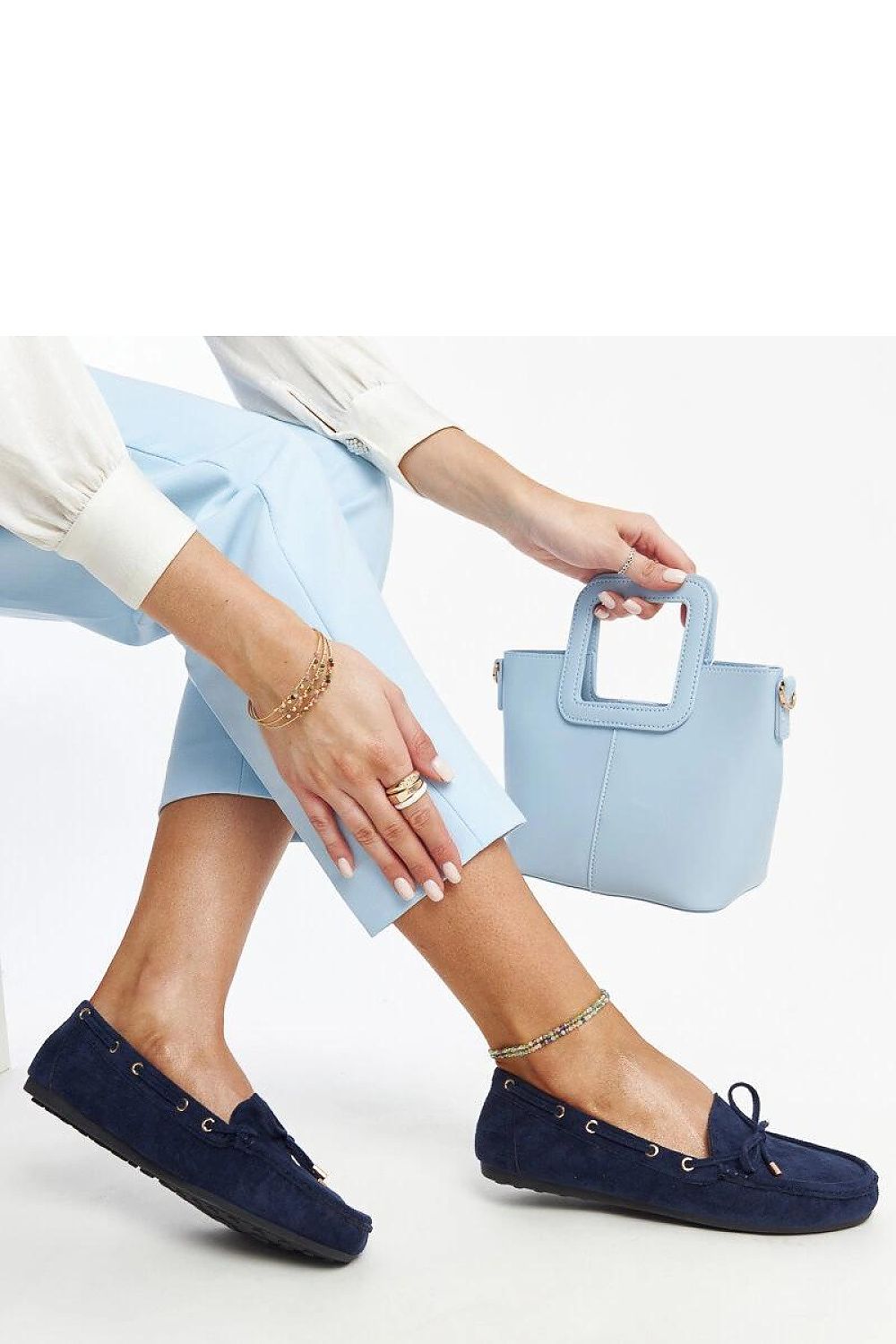 Mocassin Solea til dame fra MS StyleHaven; laget av polyester; farge BlÃ¥; stÃ¸rrelse 37; med 45720 ermer; perfekt til casual