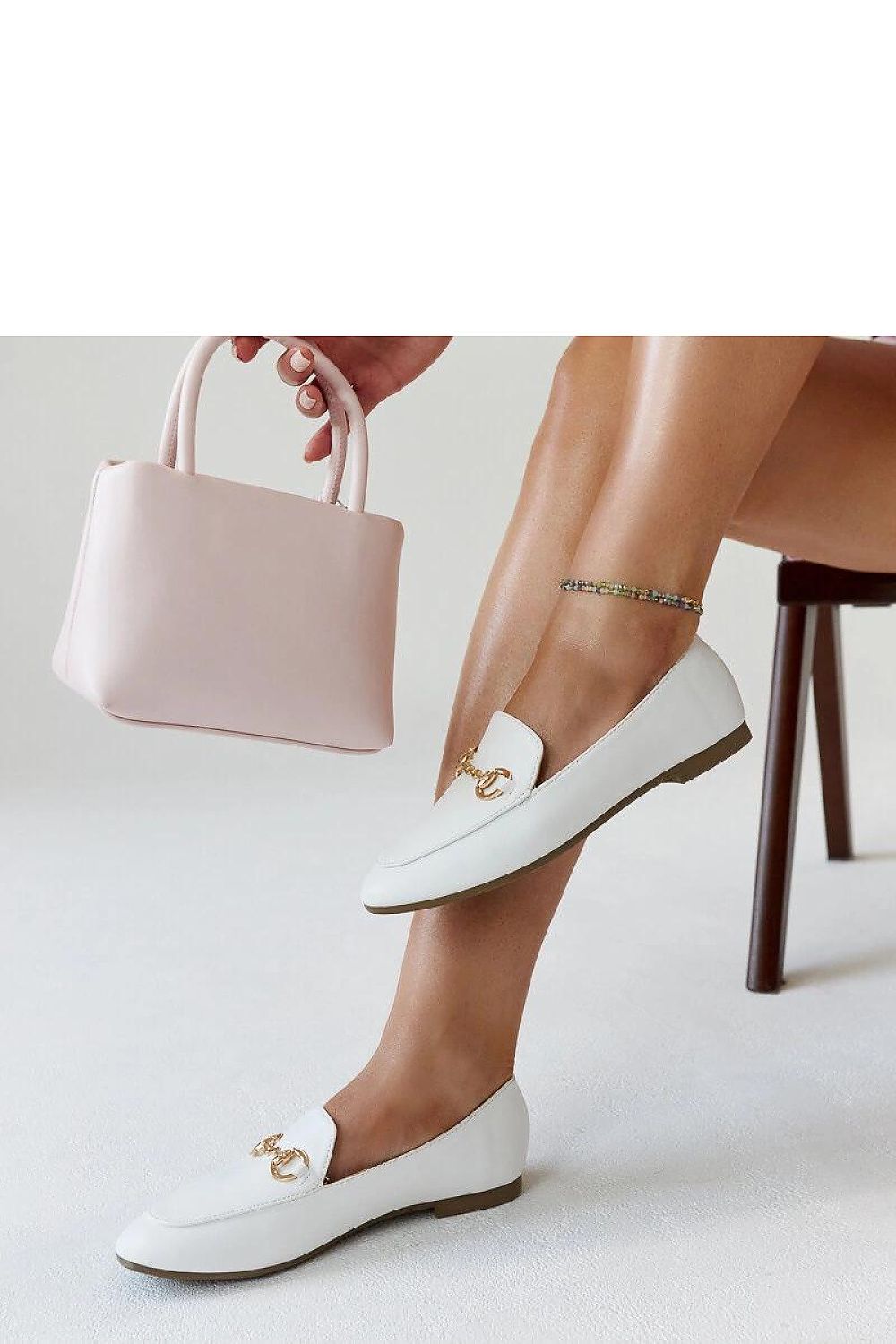 Mocassin Solea til dame fra MS StyleHaven; laget av Bomull; farge Hvit; stÃ¸rrelse 36; med 45720 ermer; perfekt til casual