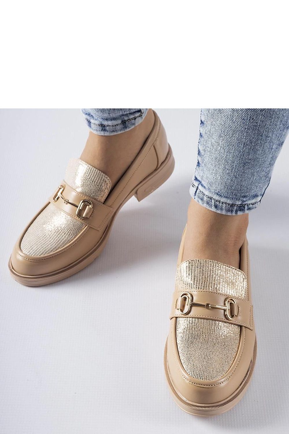 Mocassin Solea til dame fra MS StyleHaven; laget av Bomull; farge beige; stÃ¸rrelse 38; med 45720 ermer; perfekt til casual; dress