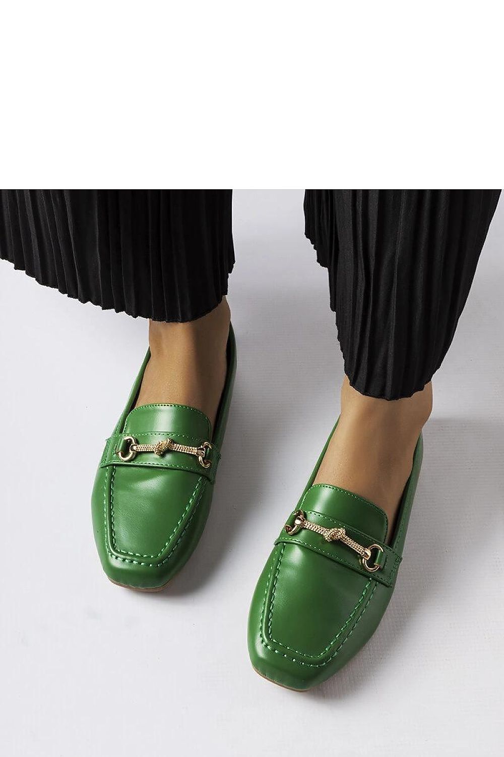 Mocassin Solea til dame fra MS StyleHaven; laget av polyester; farge GrÃ¸nn; stÃ¸rrelse 37; med 45720 ermer; perfekt til casual; dress