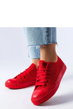 Thibodeau dame sneakers - for sommeren til dame fra MS StyleHaven, laget av Viskose; polyester; Polyamid, farge Rød, størrelse 37, med long ermer, perfekt til casual
