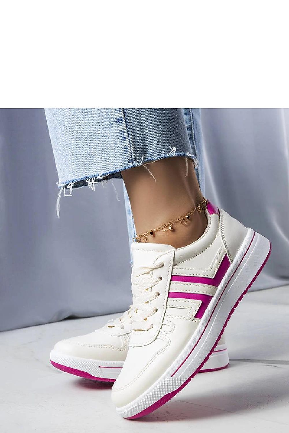 Olympia dame kream Sneakers til dame fra MS StyleHaven, laget av Viskose; polyester; Polyamid, farge beige, størrelse 38, med long ermer, perfekt til casual