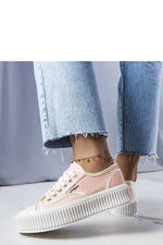 Connie rose Platform dame Sneakers – Trendy sko til dame fra MS StyleHaven, laget av Viskose; polyester; Polyamid, farge Rosa, størrelse 37, med long ermer, perfekt til casual