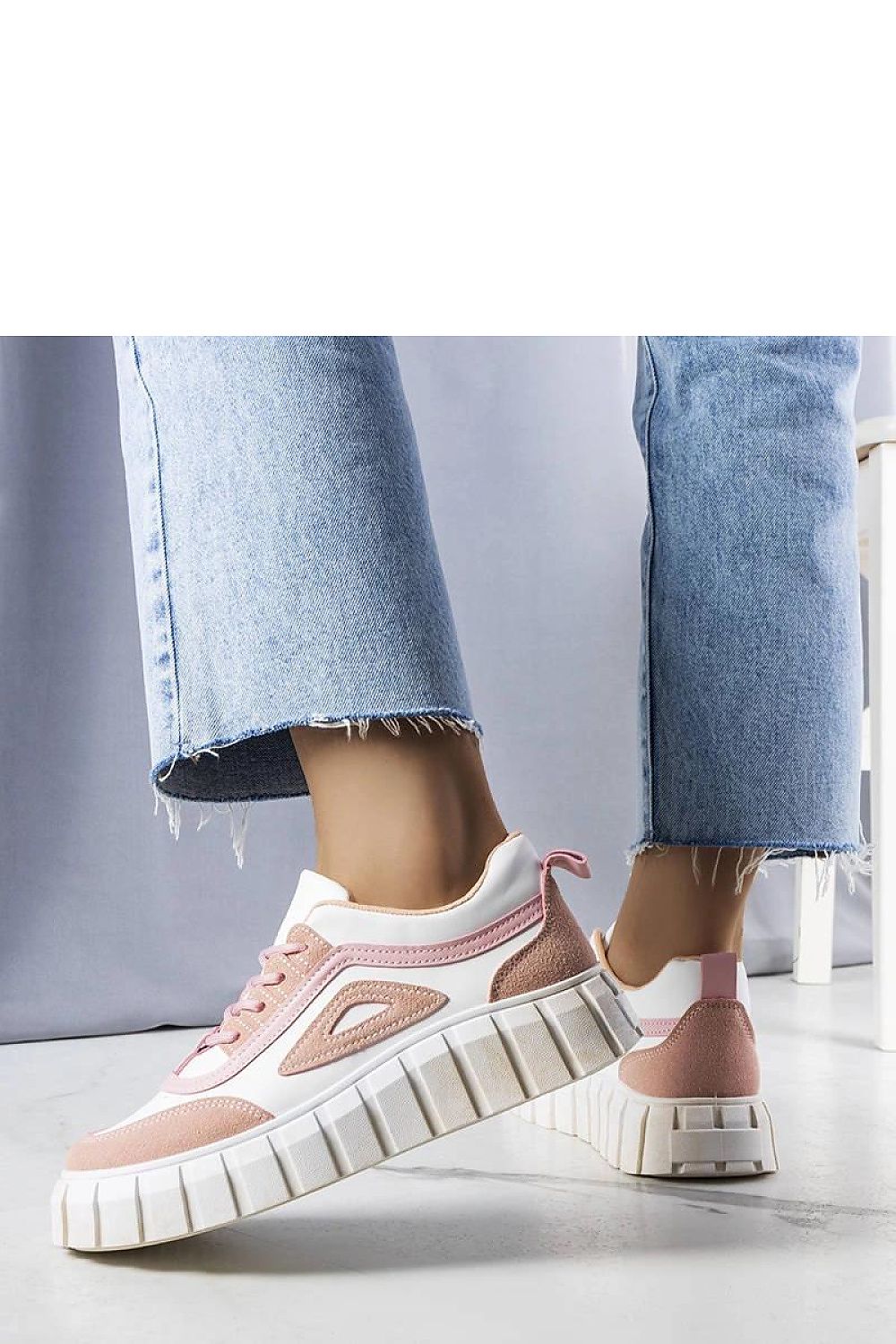 Robyn rose Platform Sneakers til dame til dame fra MS StyleHaven, laget av Viskose; polyester; Polyamid, farge Rosa, størrelse 38, med long ermer, perfekt til casual