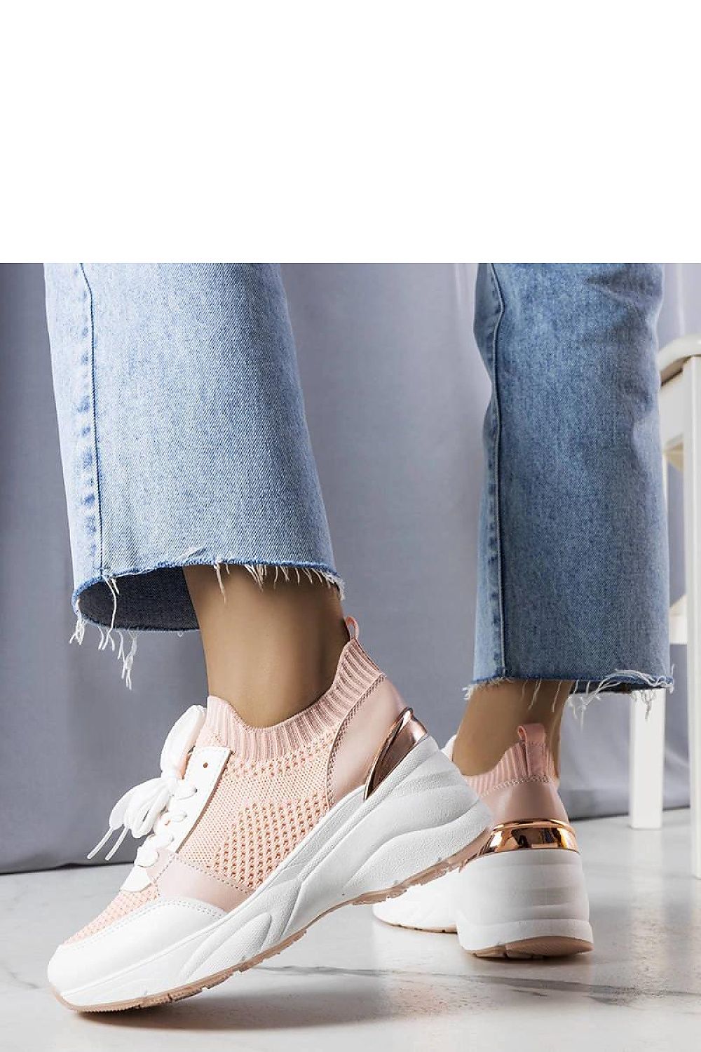 Ann Rose Wedge dame Sneakers for sommer til dame fra MS StyleHaven, laget av Viskose; polyester; Polyamid, farge Rosa, størrelse 38, med long ermer, perfekt til casual