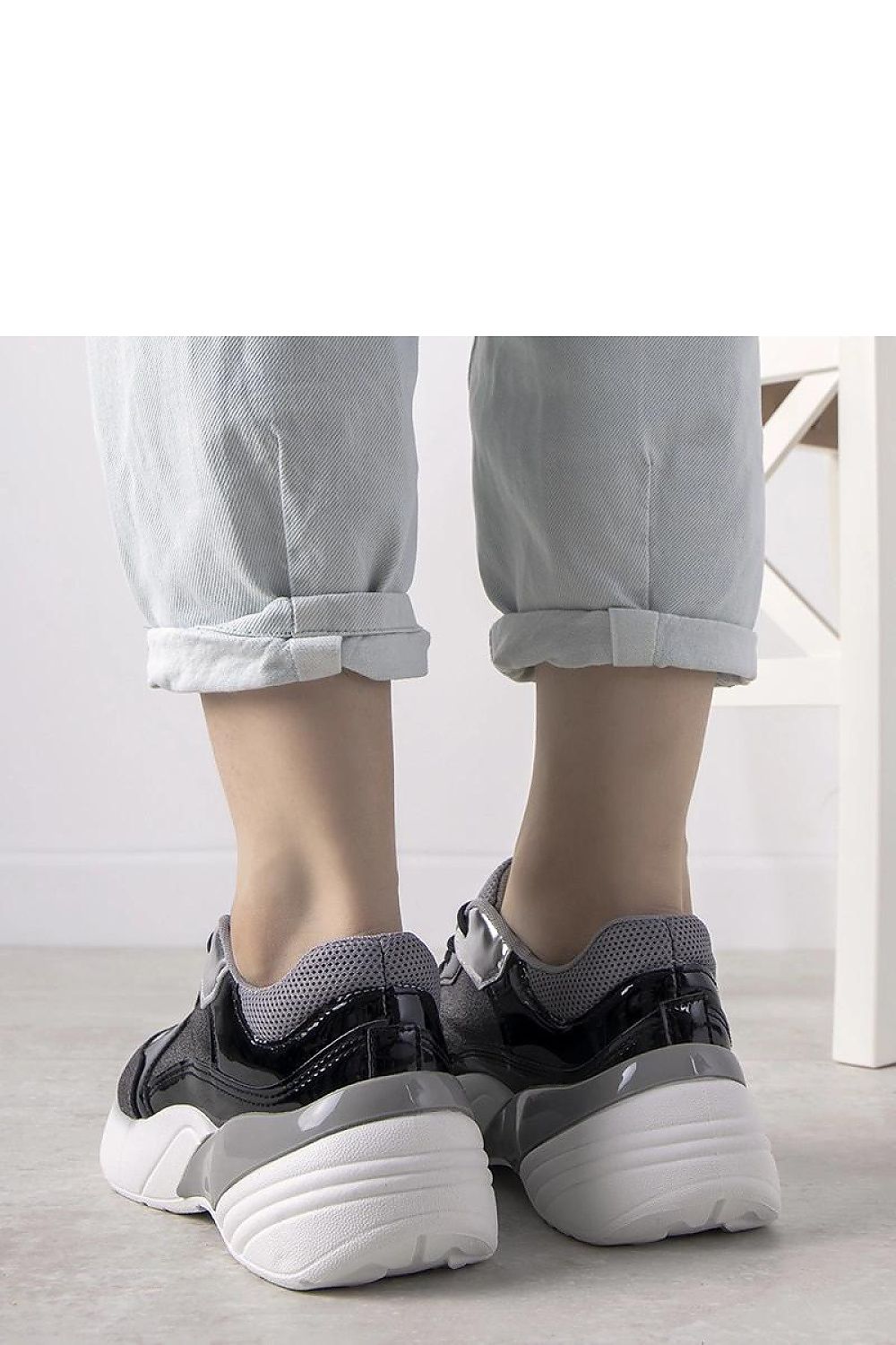 Rude Luxe dame sneakers med høy såle til dame fra MS StyleHaven, laget av Viskose; polyester; Polyamid, farge Sølv, størrelse 40, med long ermer, perfekt til casual; dress