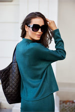 Lydia Turtleneck Bluse - Roco Fashion fra MS StyleHaven, størrelse 36, med long, bukselengde long, kjolelengde midi, kjolestil wrap; a-line