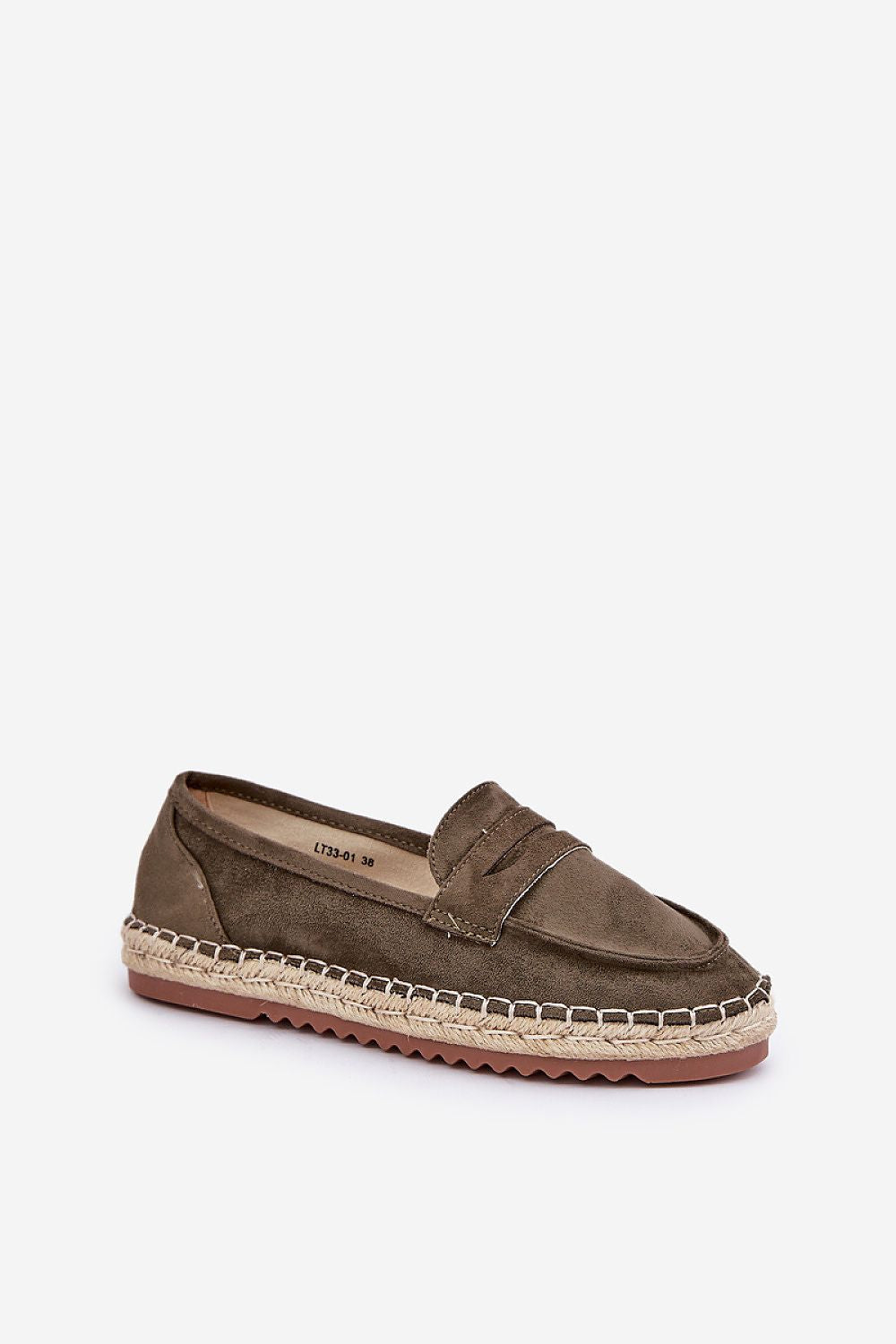 Espadriller i øko-semsket skinn til dame til dame fra MS StyleHaven, laget av Viskose; polyester; Polyamid, farge Brun, størrelse 37, med long ermer, perfekt til dress; casual