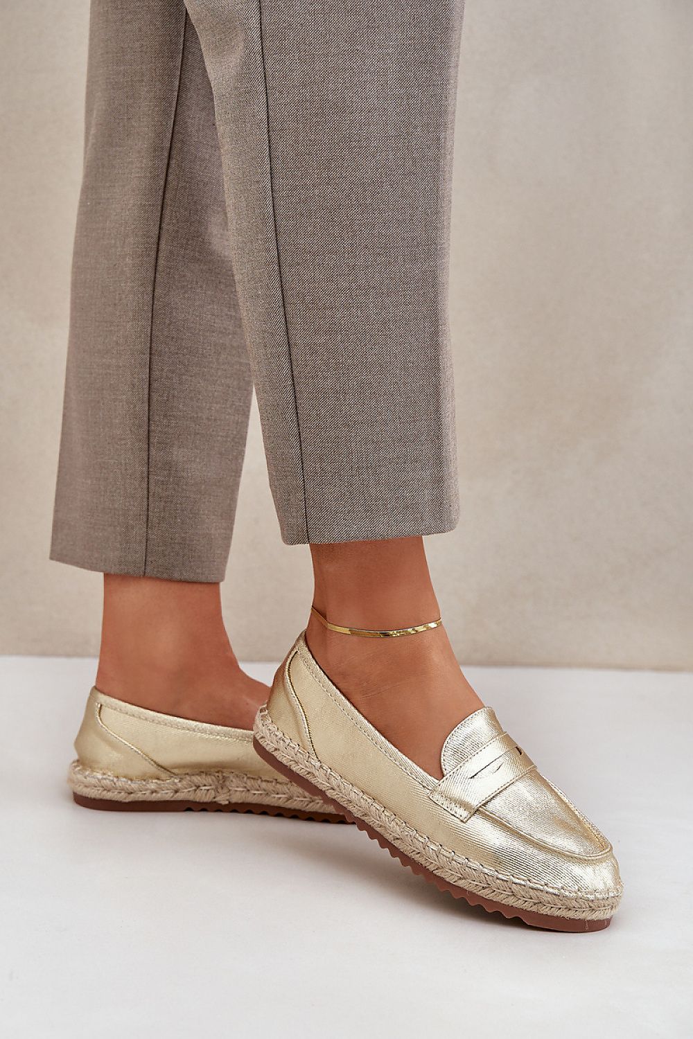 Espadriller i øko-semsket skinn til dame til dame fra MS StyleHaven, laget av Viskose; polyester; Polyamid, farge Brun, størrelse 41, med long ermer, perfekt til dress; casual