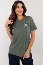 T-skjorte Sublevel til dame fra MS StyleHaven, laget av Bomull, farge Hvit, størrelse XS, med short ermer