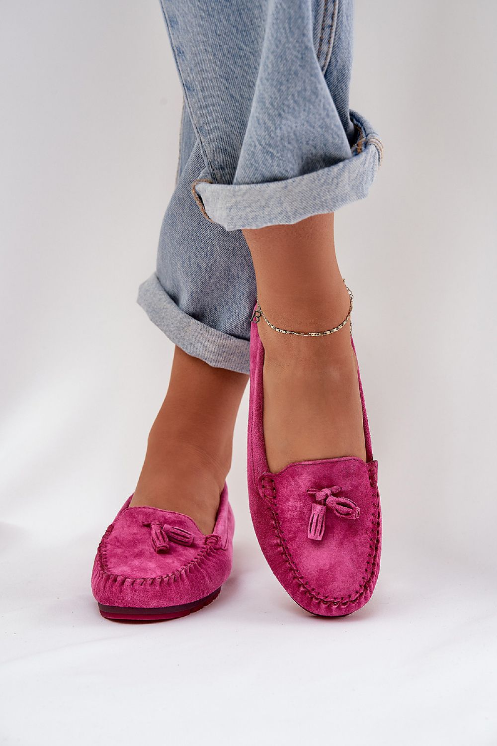 Mocassin Step in Style til dame fra MS StyleHaven, laget av modal-1; Bomull; Elastan, farge beige, størrelse 38, med 45720 ermer, perfekt til casual