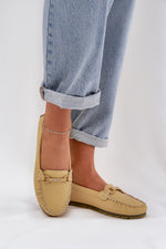Mocassin Step in Style til dame fra MS StyleHaven, laget av modal-1; Bomull; Elastan, farge Blå, størrelse 41, med 45720 ermer, perfekt til casual