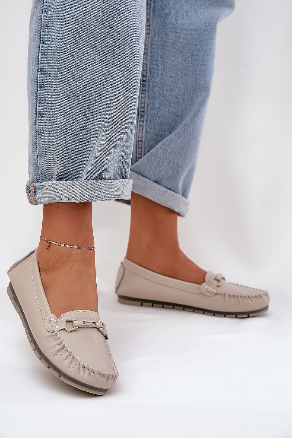 Mocassin Step in Style til dame fra MS StyleHaven, laget av modal-1; Bomull; Elastan, farge Gul, størrelse 39, med 45720 ermer, perfekt til casual