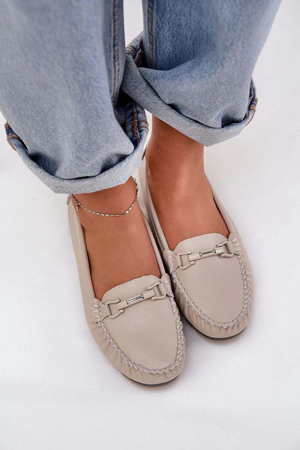 Mocassin Step in Style til dame fra MS StyleHaven, laget av modal-1; Bomull; Elastan, farge Gul, størrelse 41, med 45720 ermer, perfekt til casual