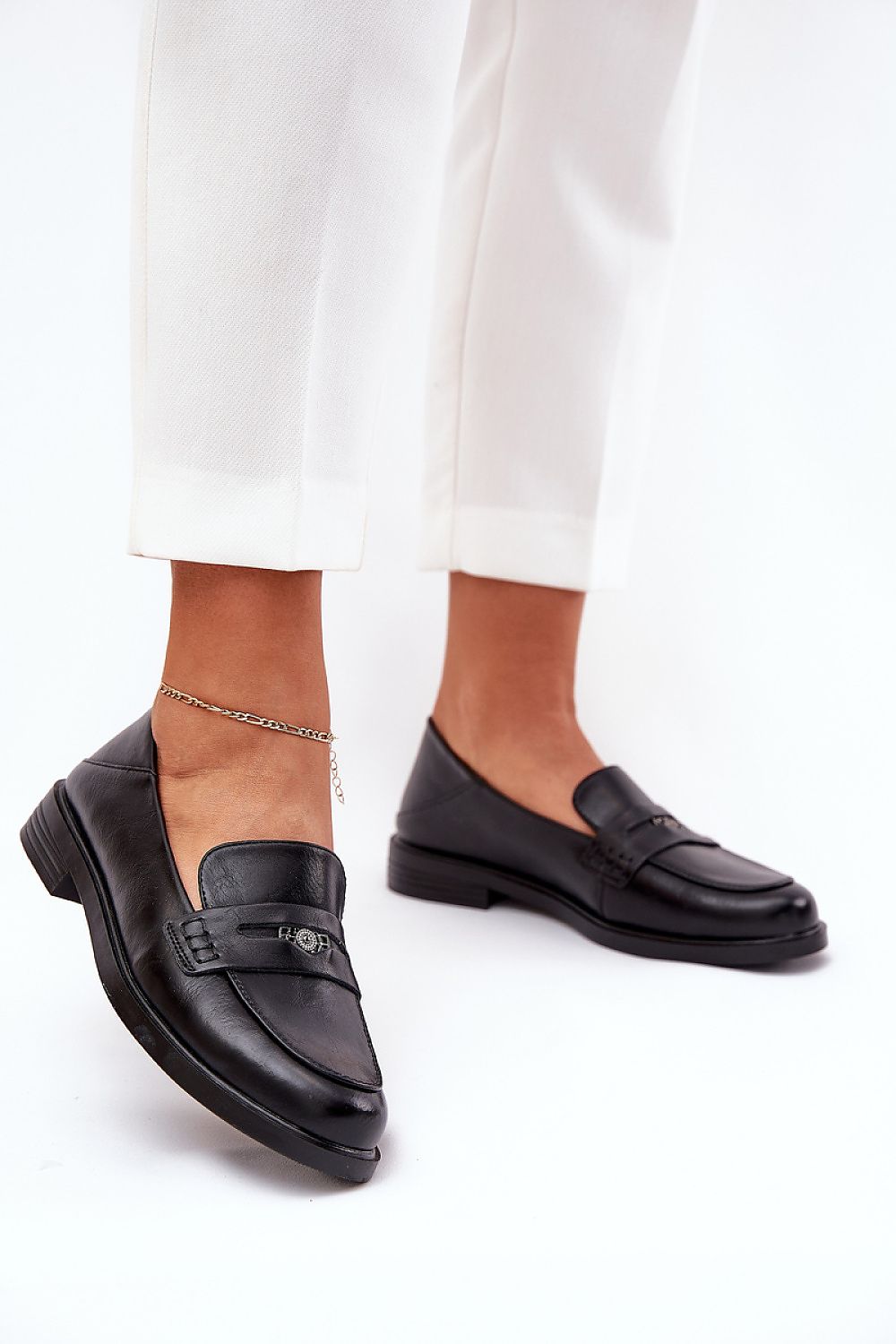 Mocassin Step in Style til dame fra MS StyleHaven, laget av modal-1; Bomull; Elastan, farge Svart, størrelse 39, med 45720 ermer, perfekt til dress