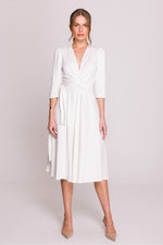 Dagkjole Stylove til dame fra MS StyleHaven, laget av modal-1; Bomull; Elastan, farge Grå, størrelse L, med lang ermer, perfekt til casual; dress