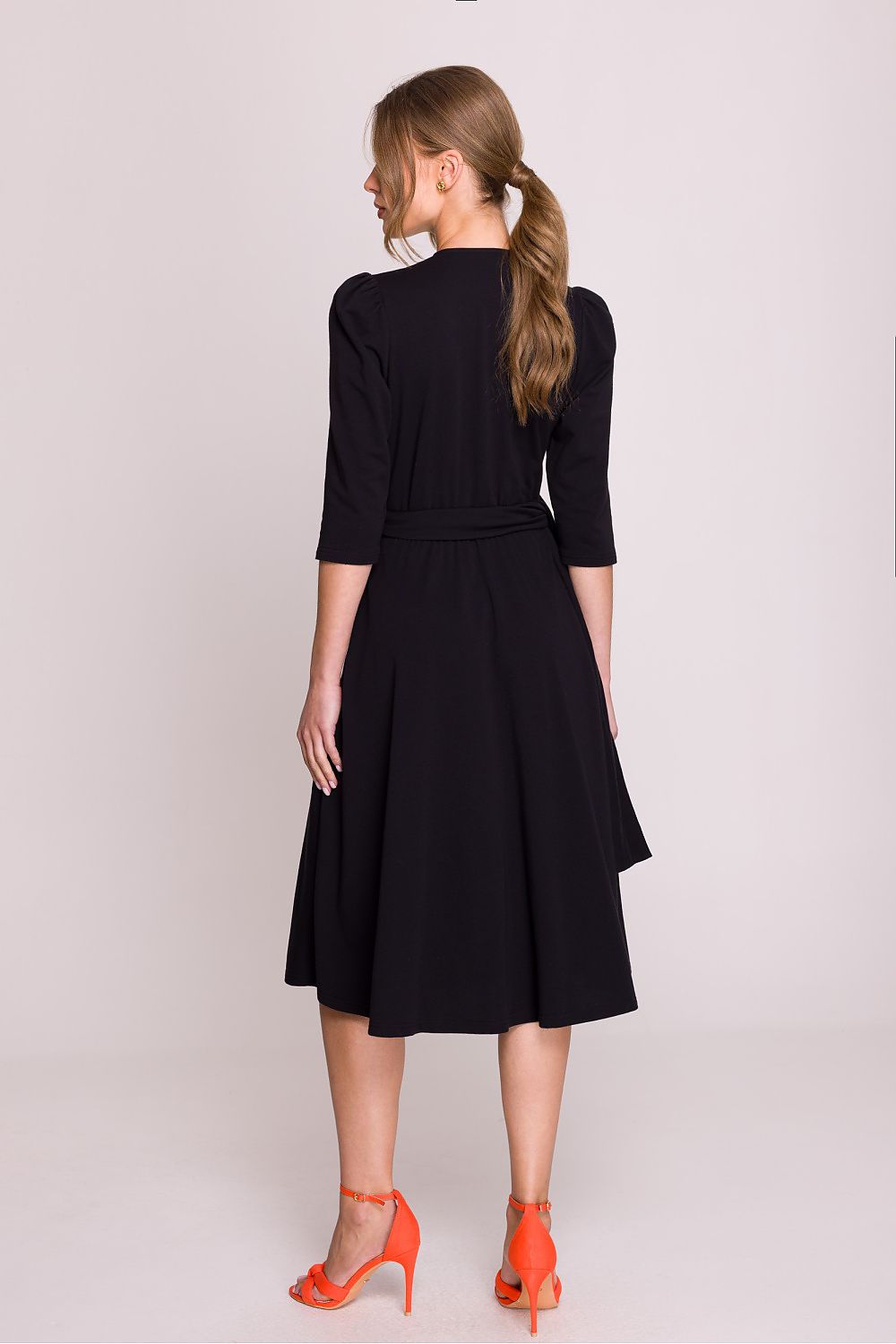 Dagkjole Stylove til dame fra MS StyleHaven, laget av modal-1; Bomull; Elastan, farge beige, størrelse XXL, med lang ermer, perfekt til casual; dress